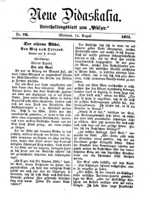 Neue Didaskalia (Pfälzer) Mittwoch 16. August 1871