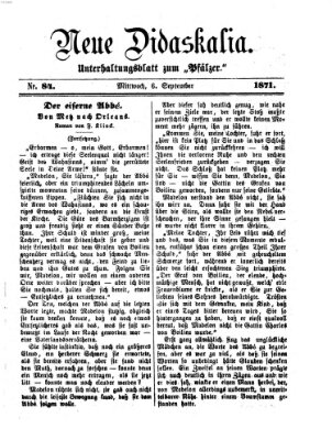 Neue Didaskalia (Pfälzer) Mittwoch 6. September 1871