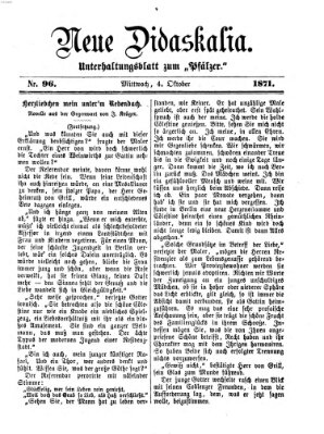 Neue Didaskalia (Pfälzer) Mittwoch 4. Oktober 1871