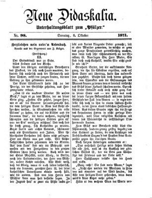 Neue Didaskalia (Pfälzer) Sonntag 8. Oktober 1871