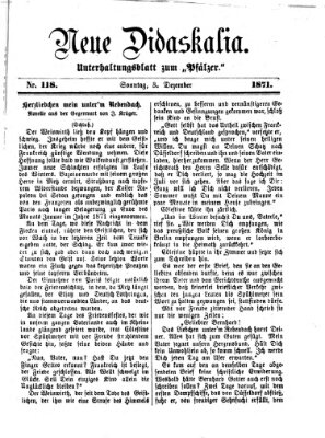 Neue Didaskalia (Pfälzer) Sonntag 3. Dezember 1871