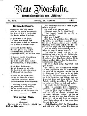 Neue Didaskalia (Pfälzer) Sonntag 24. Dezember 1871