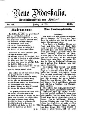 Neue Didaskalia (Pfälzer) Freitag 10. Mai 1872