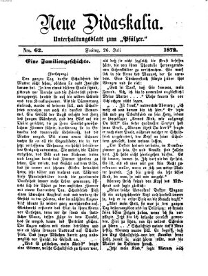 Neue Didaskalia (Pfälzer) Freitag 26. Juli 1872