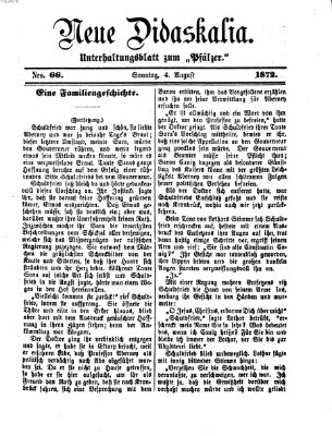 Neue Didaskalia (Pfälzer) Sonntag 4. August 1872