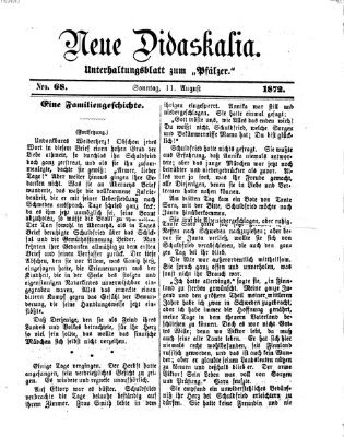 Neue Didaskalia (Pfälzer) Sonntag 11. August 1872