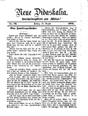 Neue Didaskalia (Pfälzer) Freitag 30. August 1872