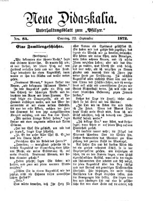 Neue Didaskalia (Pfälzer) Sonntag 22. September 1872