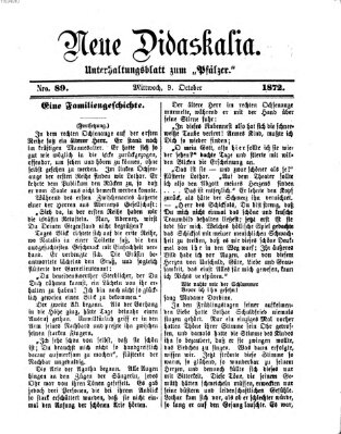 Neue Didaskalia (Pfälzer) Mittwoch 9. Oktober 1872