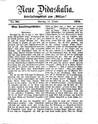 Neue Didaskalia (Pfälzer) Sonntag 13. Oktober 1872