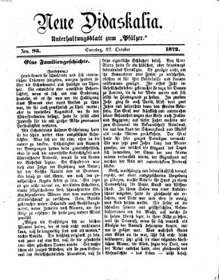 Neue Didaskalia (Pfälzer) Sonntag 27. Oktober 1872