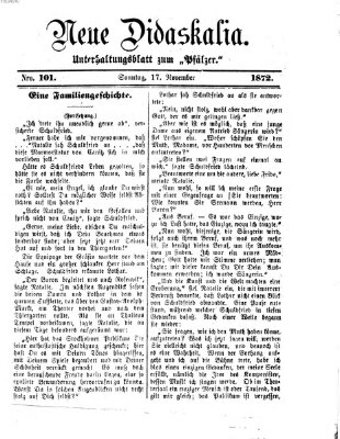 Neue Didaskalia (Pfälzer) Sonntag 17. November 1872