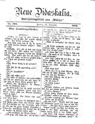 Neue Didaskalia (Pfälzer) Freitag 29. November 1872