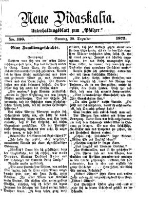 Neue Didaskalia (Pfälzer) Sonntag 29. Dezember 1872