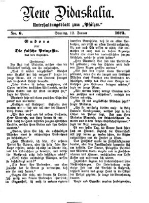 Neue Didaskalia (Pfälzer) Sonntag 12. Januar 1873