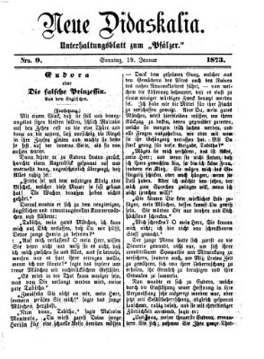 Neue Didaskalia (Pfälzer) Sonntag 19. Januar 1873