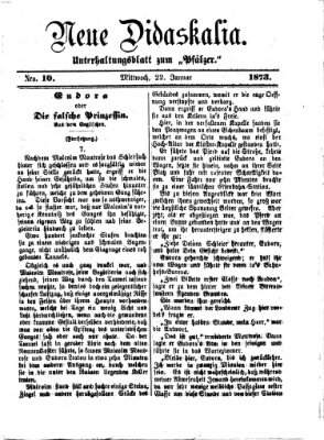 Neue Didaskalia (Pfälzer) Mittwoch 22. Januar 1873