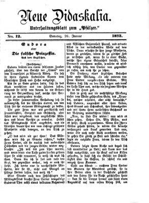 Neue Didaskalia (Pfälzer) Sonntag 26. Januar 1873