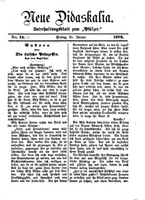 Neue Didaskalia (Pfälzer) Freitag 31. Januar 1873