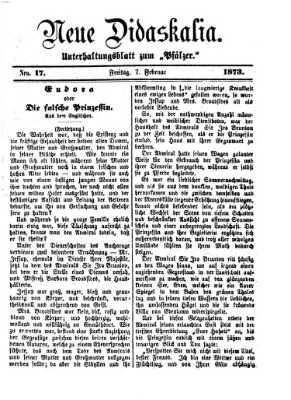 Neue Didaskalia (Pfälzer) Freitag 7. Februar 1873