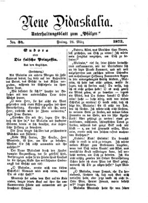 Neue Didaskalia (Pfälzer) Freitag 28. März 1873