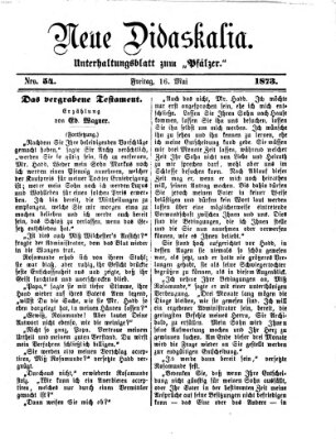 Neue Didaskalia (Pfälzer) Freitag 16. Mai 1873