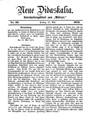 Neue Didaskalia (Pfälzer) Freitag 23. Mai 1873