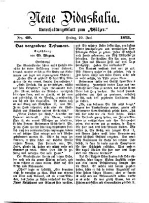 Neue Didaskalia (Pfälzer) Freitag 20. Juni 1873