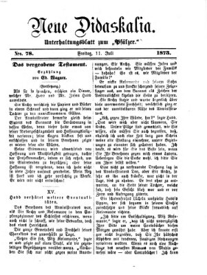 Neue Didaskalia (Pfälzer) Freitag 11. Juli 1873