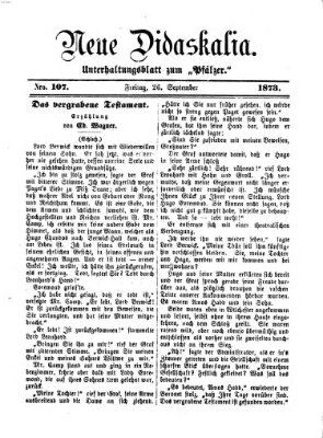 Neue Didaskalia (Pfälzer) Freitag 26. September 1873