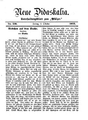 Neue Didaskalia (Pfälzer) Freitag 3. Oktober 1873