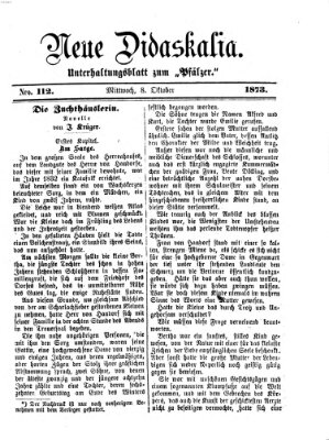 Neue Didaskalia (Pfälzer) Mittwoch 8. Oktober 1873