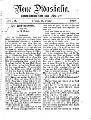 Neue Didaskalia (Pfälzer) Sonntag 19. Oktober 1873