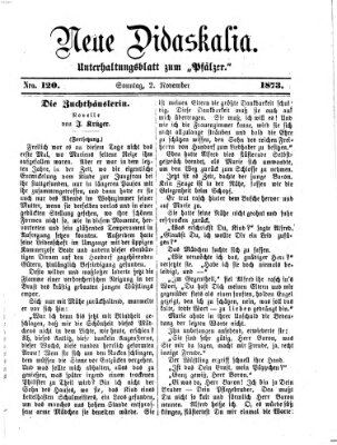 Neue Didaskalia (Pfälzer) Sonntag 2. November 1873