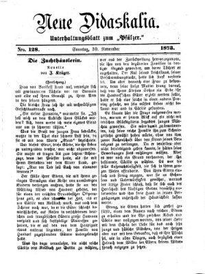 Neue Didaskalia (Pfälzer) Sonntag 30. November 1873