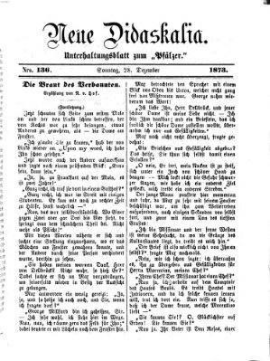 Neue Didaskalia (Pfälzer) Sonntag 28. Dezember 1873