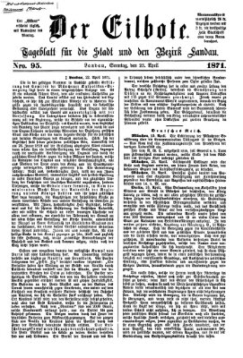 Der Eilbote Sonntag 23. April 1871