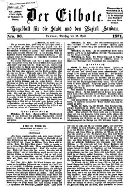 Der Eilbote Dienstag 25. April 1871