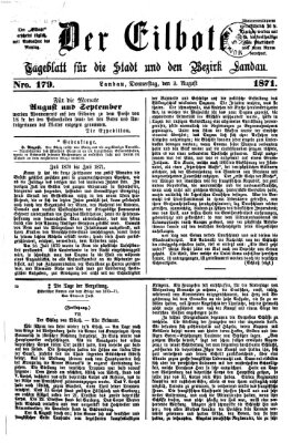 Der Eilbote Donnerstag 3. August 1871