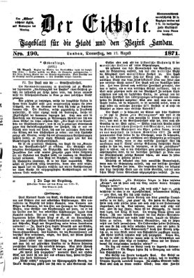 Der Eilbote Donnerstag 17. August 1871