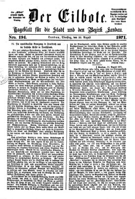 Der Eilbote Dienstag 22. August 1871