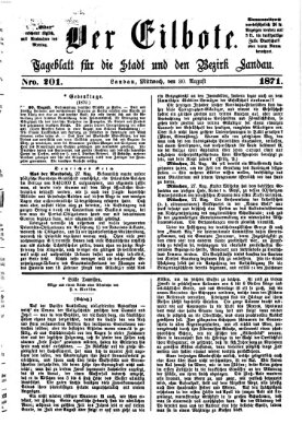 Der Eilbote Mittwoch 30. August 1871