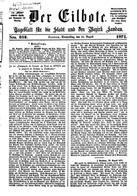 Der Eilbote Donnerstag 31. August 1871