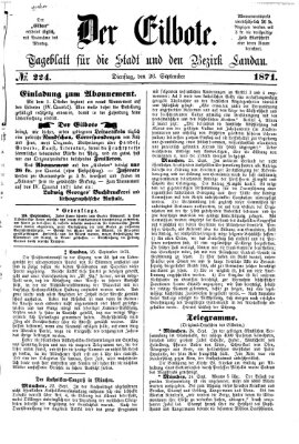 Der Eilbote Dienstag 26. September 1871