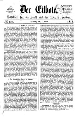 Der Eilbote Dienstag 3. Oktober 1871