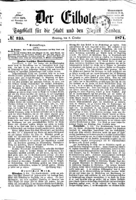 Der Eilbote Sonntag 8. Oktober 1871