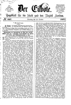 Der Eilbote Sonntag 22. Oktober 1871