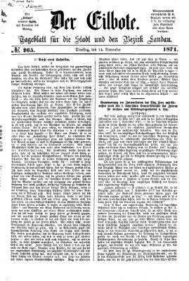 Der Eilbote Dienstag 14. November 1871