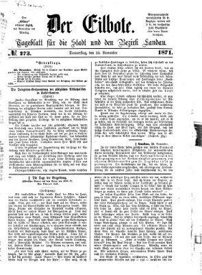 Der Eilbote Donnerstag 23. November 1871