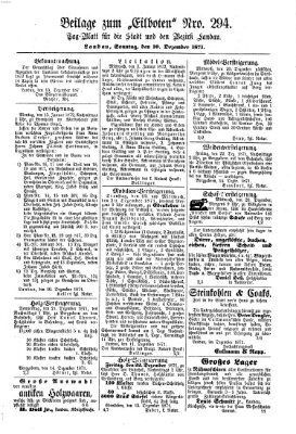 Der Eilbote Sonntag 10. Dezember 1871